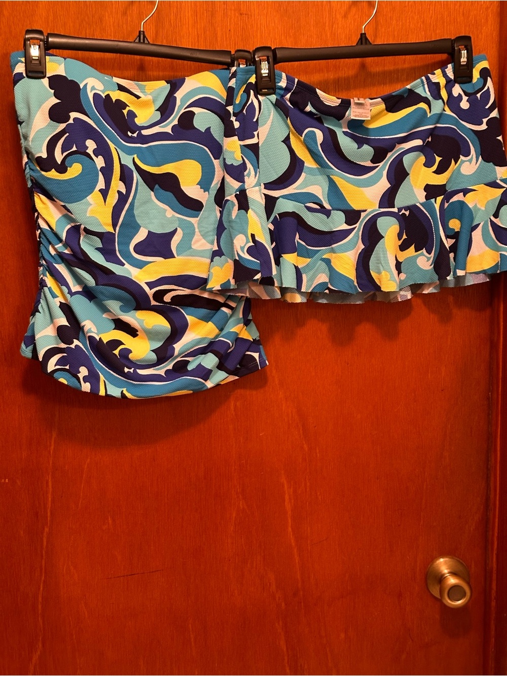 Tommy Bahama Blue Multi Floral Swim Skirt and top